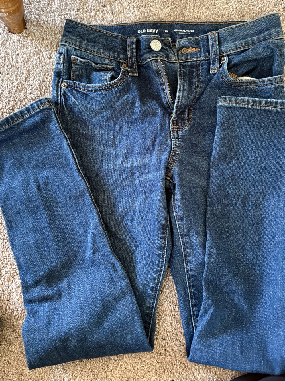 Old Navy Boys Dark Blue Original Taper Jeans size 10